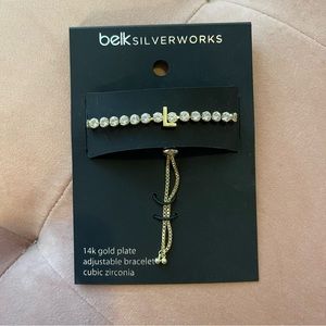 NWT Belk Initial L Rhinestone Bracelet